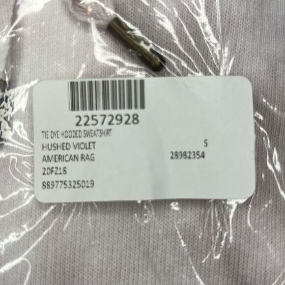 American Rag Women’s Hushed Violet Tie Dye Hooded Sweatshirt Size Small - Picture 8 of 9